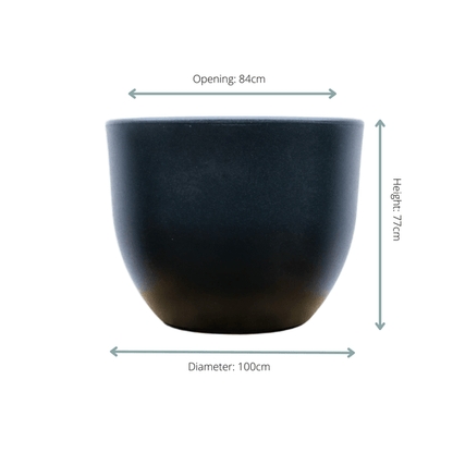 Topf Eggy Anthrazit - D100cm x H77cm