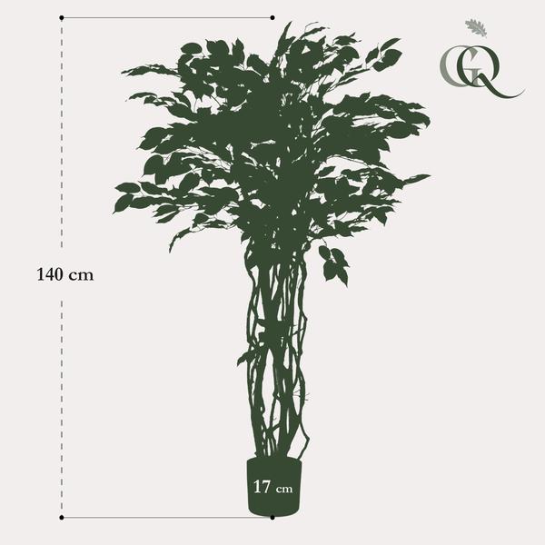 Ficus liana - Stiefmütterchenpflanze - Kunstpflanze - Zimmerpflanze - ↕140cm