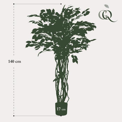 Ficus liana - Stiefmütterchenpflanze - Kunstpflanze - Zimmerpflanze - ↕140cm
