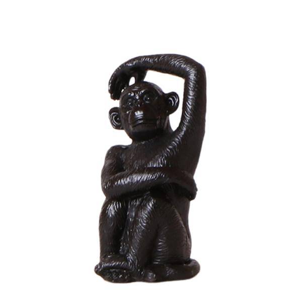 Ornament - Deko-Skulptur Sitzender Affe - Schwarz - Oasis of Life