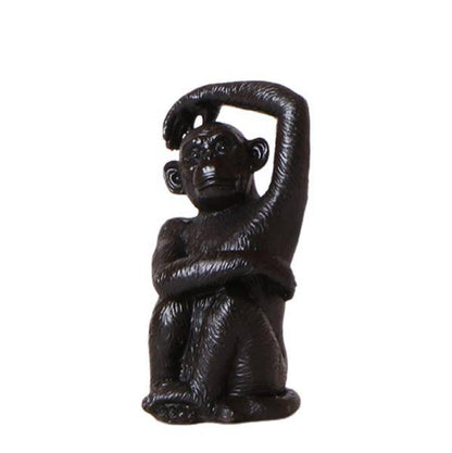 Ornament - Deko-Skulptur Sitzender Affe - Schwarz - Oasis of Life
