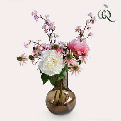 Künstliche Blumen - Blumenstrauß - Rosa Sommer - ↕80cm