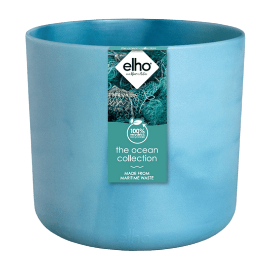 Ocean Pflanztopf Blau – D22 x H20 – Moderner Blumentopf für Innen & Außen – Stilvolles Pflanzgefäß in Ozeanblau – Runde Form mit Abflussloch 