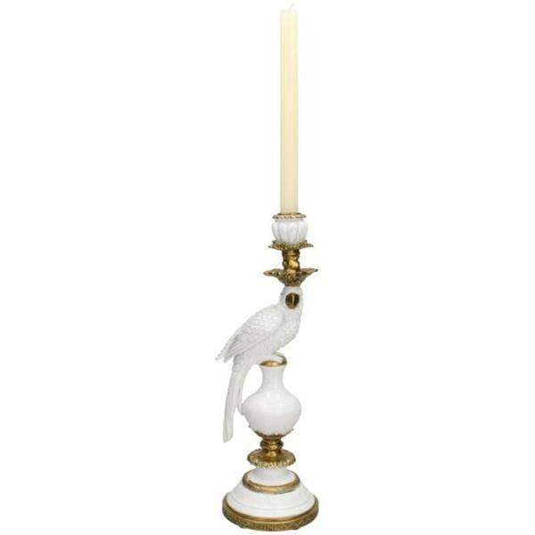 Kerzenständer mit weißem Vogel - ↑ 40 cm - Oasis of Life