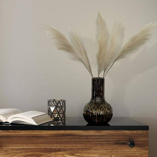 Künstliche Blumen - Blumenstrauß - Solo - Creme - Pampas-Federn - 115cm - 6 Stück