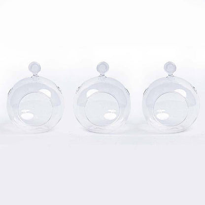 Weihnachtskugel Glas - 3er Set - Transparent mit Haken - D10.5 H8 cm - Weihnachten - Oasis of Life