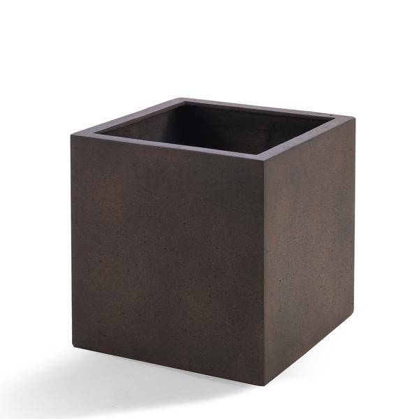 Topf Grigio Würfel Rostiges Eisen - D40cm x H40cm