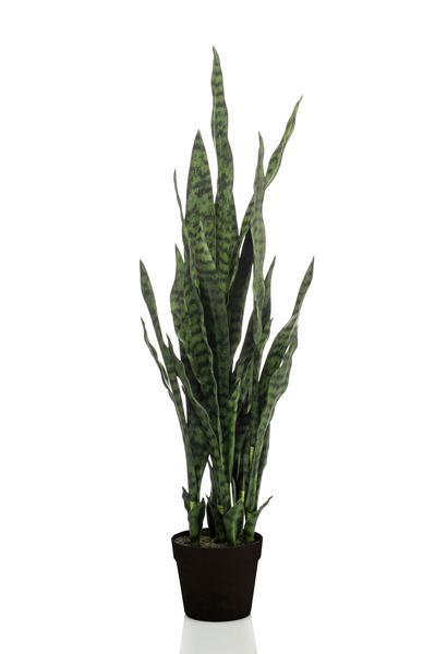 Kunstpflanze - Sanseveria schwarze Koralle - Frauernzunge - 97 cm 