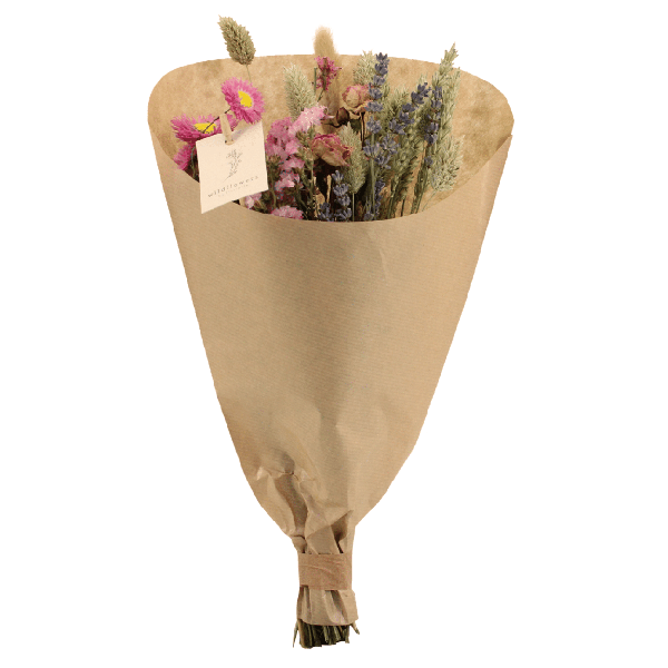 Trockenblumen - Feldblumenstrauß - Rosa - Ø15cm - ↕35cm