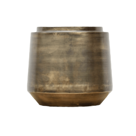 Pflanztopf Indigo Vintage Gold – D33cm x H31cm – Dekorativer Blumentopf im Antik-Look – Eleganter Pflanzkübel mit Wasserablauf – Für Wohnzimmer, Schlafzimmer & Büro 