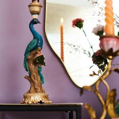 Kerzenständer Peacock Multi – Bunte Dekoration – 29 cm Höhe – Eleganter Kerzenhalter für Innen & Außen – Stilvolles Ambiente mit farbenfrohem Design 