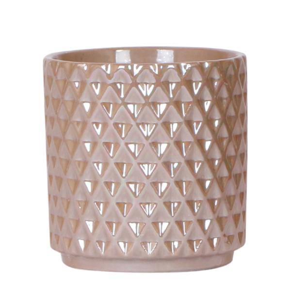 Diamant Perle Dekotopf - Sand - Ø9cm 