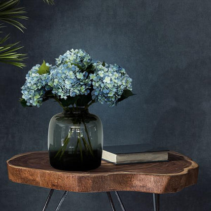 Künstliche Blumenstrauß Hortensien Blau – 8 Zweige je 52cm – Realistische Kunstblumen – Zeitloser Deko Blumenstrauß – Langlebige & pflegeleichte Dekoration für Zuhause, Büro & Events 