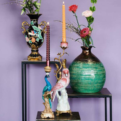 Kerzenständer Peacock Multi – Bunte Dekoration – 29 cm Höhe – Eleganter Kerzenhalter für Innen & Außen – Stilvolles Ambiente mit farbenfrohem Design 