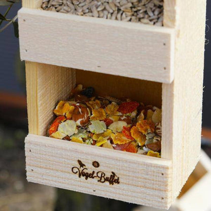 Vogel-Buffet - Etagere Kulinarisch + 3 Futtermischungen - 520 Gramm
