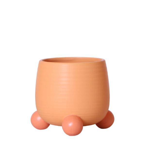 Rollender Pfirsichblumentopf - Pfirsichfarbener Keramiktopf - Ø9cm - Oasis of Life