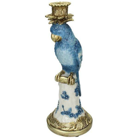 Kerzenständer mit blauem Vogel - ↑ 36 cm - Oasis of Life