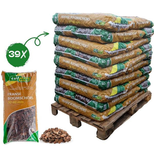 Premium Baumrinde - Bodendecker - Dekorative Rinde 30-40 mm - geeignet für die Landschaftsgestaltung Gehwege - 1560 Liter - Palette