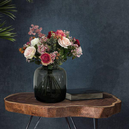 Kunstblumen - Blumenstrauß - Bouquet M - Flammenrosen - 45 cm