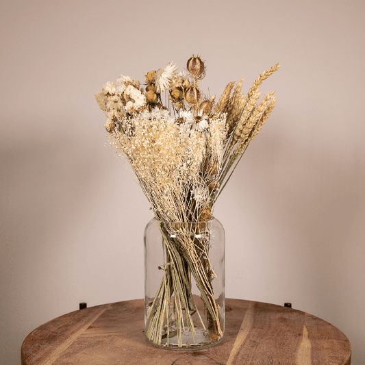 Trockenblumen Feldblumenstrauß Natürlich – Blumenstrauß – Ø15cm ↕35cm – Natürliche Farben – Getrocknete Blumen – Nachhaltige Deko – Pflegefrei