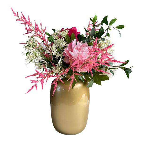 Künstliche Blumen - Blumenstrauß - Glänzend Rosa - ↕80cm