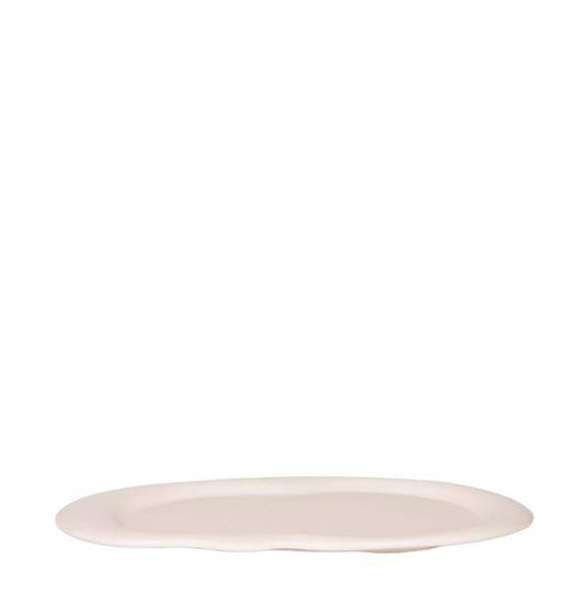 Wolkenteller - Ovales Tablett Ø30cm - Travertin - Dekoration 