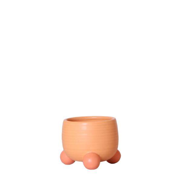 Rollender Pfirsichblumentopf - Pfirsichfarbener Keramiktopf - Ø6cm - Oasis of Life