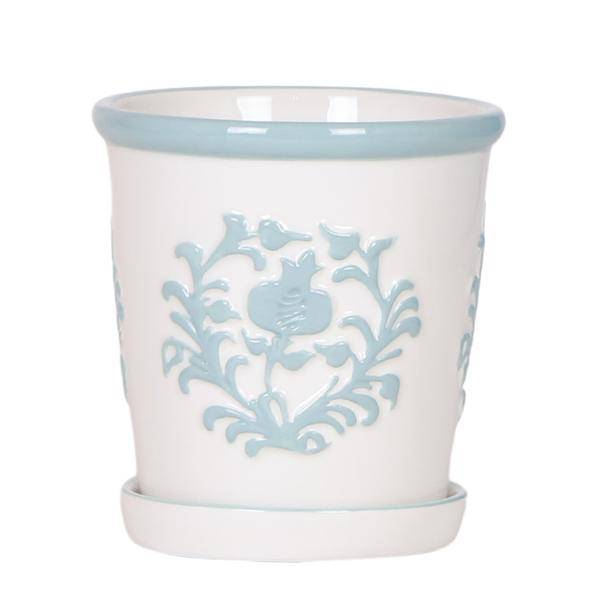 Malaga Übertopf - Türkis - Ø9cm 