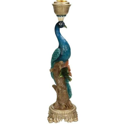 Kerzenständer Peacock Multi – Bunte Dekoration – 29 cm Höhe – Eleganter Kerzenhalter für Innen & Außen – Stilvolles Ambiente mit farbenfrohem Design 