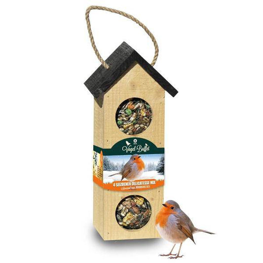 Vogelbuffet - Chalet Futterhaus Vogelhaus - 500 Gramm - für Rotkehlchen
