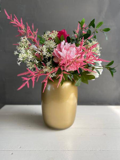 Künstliche Blumen - Blumenstrauß - Glänzend Rosa - ↕80cm