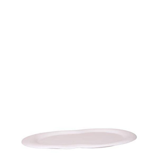 Wolkenteller - Ovales Tablett Ø30cm - Weiß 