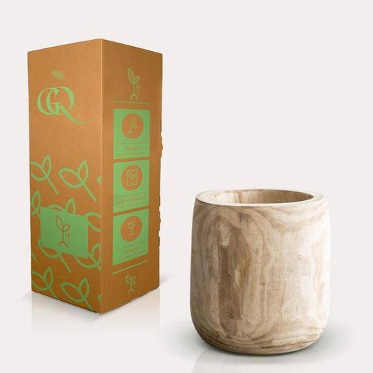 Blumentopf - Holz Hellbraun - Pia Blumentopf - L - H31 B29 