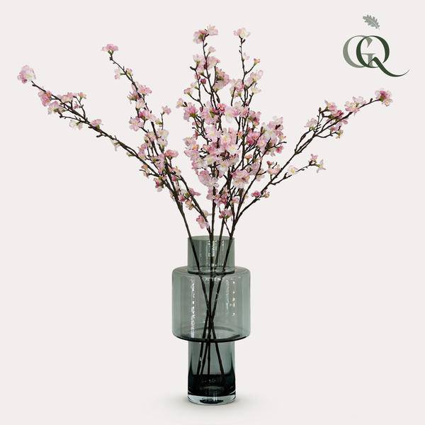 Künstliche Blumen - Blumenstrauß - Solo - Rosa - Japanische Kirschblüte - 95cm - 4 Stück
