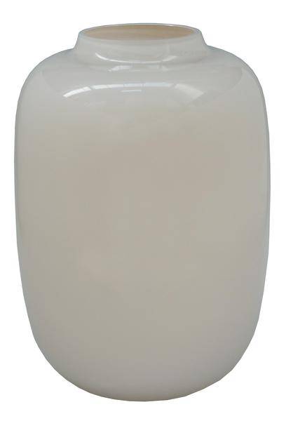 Glas Vase - H35cm - B25cm - Artic Ivory