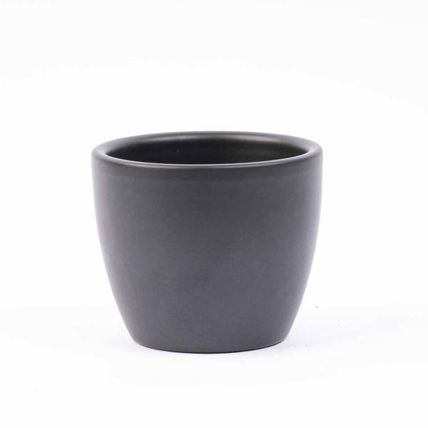 Mini-Weihnachtsbaum Set 3 - inklusive Boule Anthrazit Topf + 20 led Lichter 