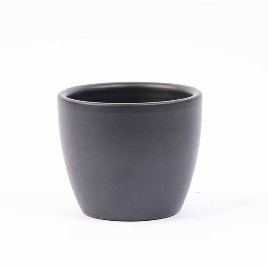 Mini-Weihnachtsbaum Set 3 - inklusive Boule Anthrazit Topf + 20 led Lichter 