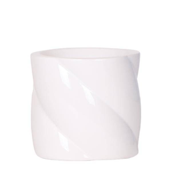 Candy Blumentopf Weiß Ø9cm – Dekorativer Keramiktopf in moderner runder Form – Pflanzentopf für Orchideen, Sukkulenten & Zimmerpflanzen – Stilvolle Blumendeko für Wohnzimmer, Küche & Büro 