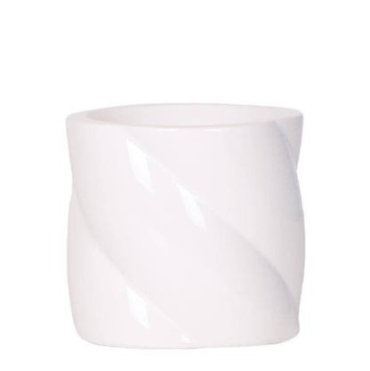 Candy Blumentopf Weiß Ø9cm – Dekorativer Keramiktopf in moderner runder Form – Pflanzentopf für Orchideen, Sukkulenten & Zimmerpflanzen – Stilvolle Blumendeko für Wohnzimmer, Küche & Büro 