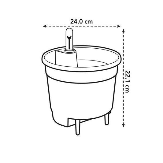 Selbstbewässernder Einsatz für Blumentöpfe – Pflanzeneinsatz mit Wasserreservoir – Ø24cm – für Zimmerpflanzen & Außentöpfe 