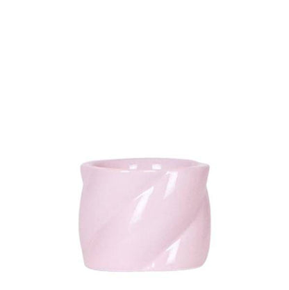 Candy Dekotopf Rosa – Ø6cm – Runder Keramik Blumentopf – Moderner Mini Blumentopf für Orchideen & kleine Zimmerpflanzen – Dekoration für Wohnzimmer, Küche & Büro 