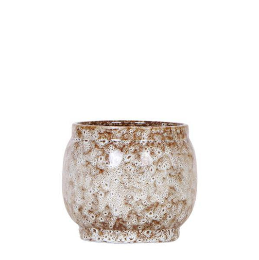Safari Topf – Dekorativer Keramiktopf – Handgefertigter Blumentopf – Stilvolles Pflanzgefäß für Zimmerpflanzen – Ø12cm 