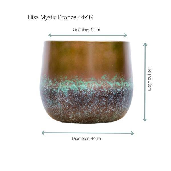 Topf Elisa Geheimnisvoll Bronze - 44cmx39cm