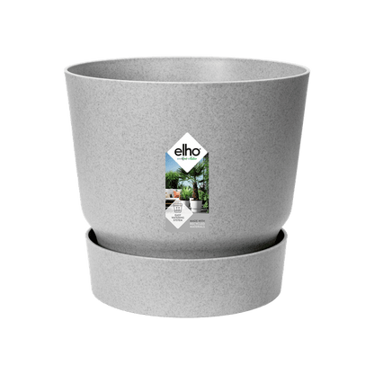 Topf Greenville Rund Grau – Blumentopf D14 x H13 – Moderner Pflanztopf für Indoor & Outdoor – Nachhaltig & stilvoll 
