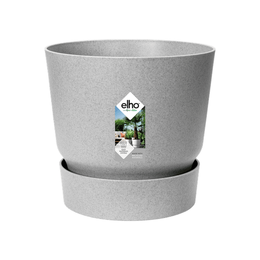 Topf Greenville Rund Grau – Blumentopf D14 x H13 – Moderner Pflanztopf für Indoor & Outdoor – Nachhaltig & stilvoll 