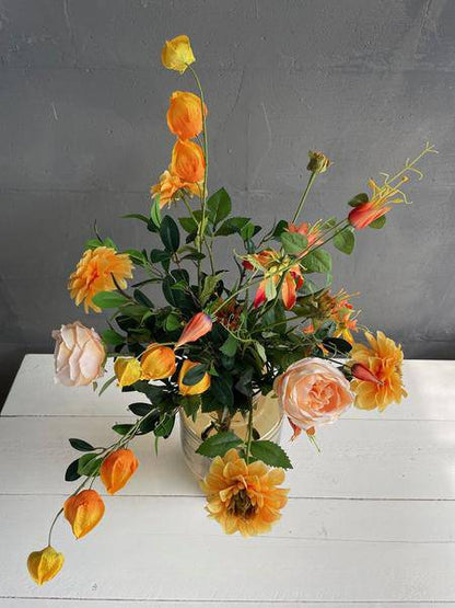 Künstliche Blumen - Blumenstrauß - Pretty Orange - ↕80cm