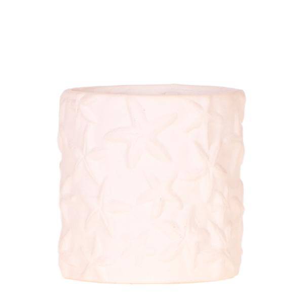 Star Fish Blumentopf Off White Ø9cm – Dekorativer Keramiktopf mit Seestern-Muster – Sommerlicher Pflanzentopf im maritimen Design – Blumendeko für Wohnzimmer, Küche & Bad 