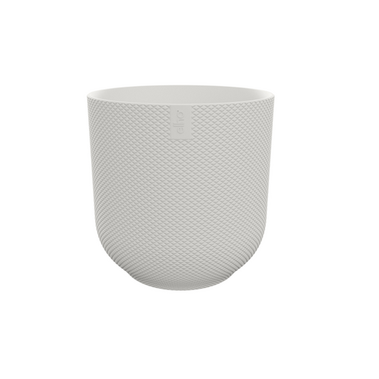 Jazz Pflanztopf Weiß – D14 x H13 – Moderner Blumentopf für Innen & Außen – Eleganter kleiner Pflanzkübel – Dekorativer Übertopf für Zimmerpflanzen & Kräuter 