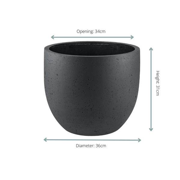Topf Grigio Neues Ei Anthrazit - D36cm x H31cm