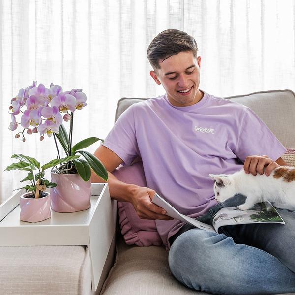 Candy Dekotopf Rosa – Ø6cm – Runder Keramik Blumentopf – Moderner Mini Blumentopf für Orchideen & kleine Zimmerpflanzen – Dekoration für Wohnzimmer, Küche & Büro 